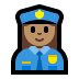 👮🏽‍♀️ woman police officer: medium skin tone display on Windows